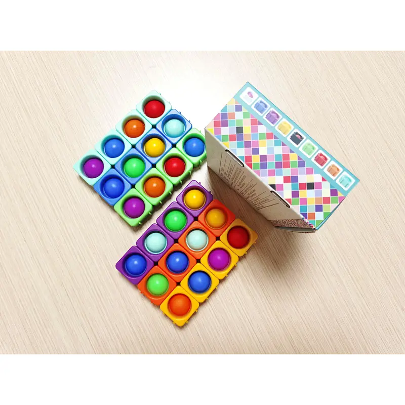 Edunicysh Fidgets Toys Girl Boy Creative DIY Sensory Block Toy Set 24Pcs Dimple Fidget Packs Kids Adults Anxiety Stress Relief Sensory Toys Autistic Children ADHD Toddler Educational Building Block Toy