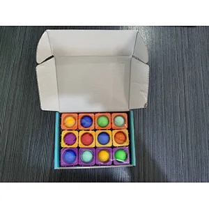Edunicysh Fidgets Toys Girl Boy Creative DIY Sensory Block Toy Set 24Pcs Dimple Fidget Packs Kids Adults Anxiety Stress Relief Sensory Toys Autistic Children ADHD Toddler Educational Building Block Toy