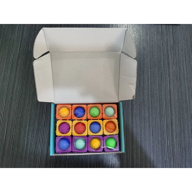 Edunicysh Fidgets Toys Girl Boy Creative DIY Sensory Block Toy Set 24Pcs Dimple Fidget Packs Kids Adults Anxiety Stress Relief Sensory Toys Autistic Children ADHD Toddler Educational Building Block Toy