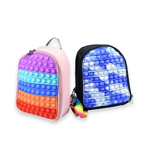 Edunicysh Pop Backpack Purse for Girls,Pop Shoudler Bag Fidget Mini Backpack Purse for Girls Kids,Push Popper Bubble Fidget Toy Bag Gifts for Toddler ADHD Anxiety Stress Relief