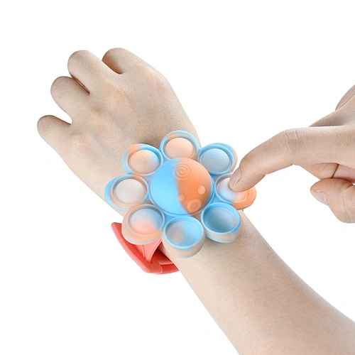 Edunicysh Fidget Toy, Wristband Octopus Fidget Pop It Watch Toys, Wearable Push Pop Bubble Silicone Bracelet Sensory Toys for Stress Relief