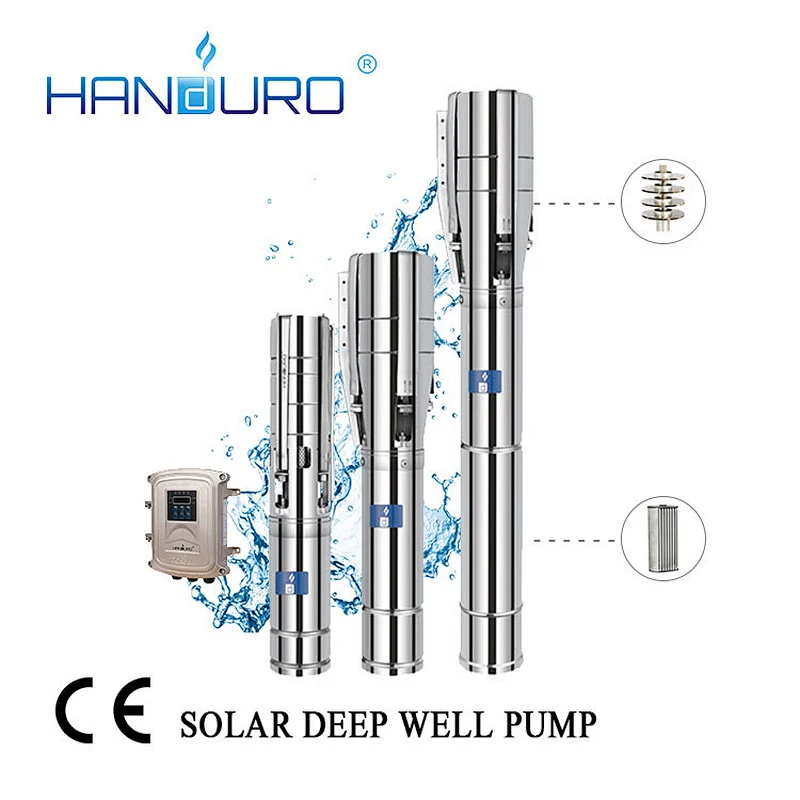 Bomba de agua solar de impulsor inoxidable de 4 pulgadas