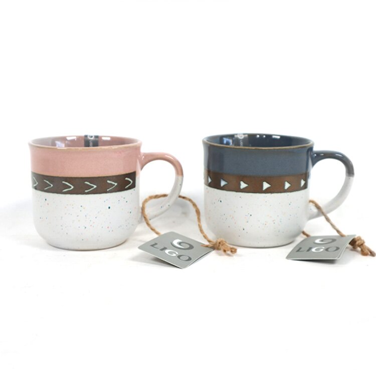 5.5oz coffee cup with geometric patterns