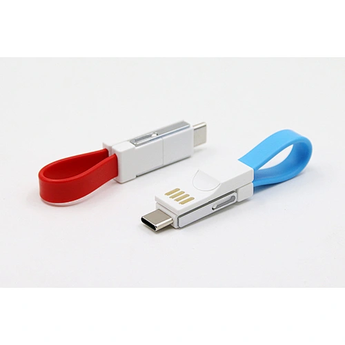 Key-ring attached data cable