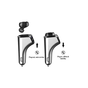 Car Charger Bluetooth 5.0 in ear earbuds with Extra 2 USB ports Fast Charging Exclusive design