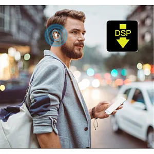 True Wireless Stereo bluetooth 5.0 Earbuds Aluminium HIFI DSP voice cancelation Dual or single USE Half in Ear Auto reconnecting