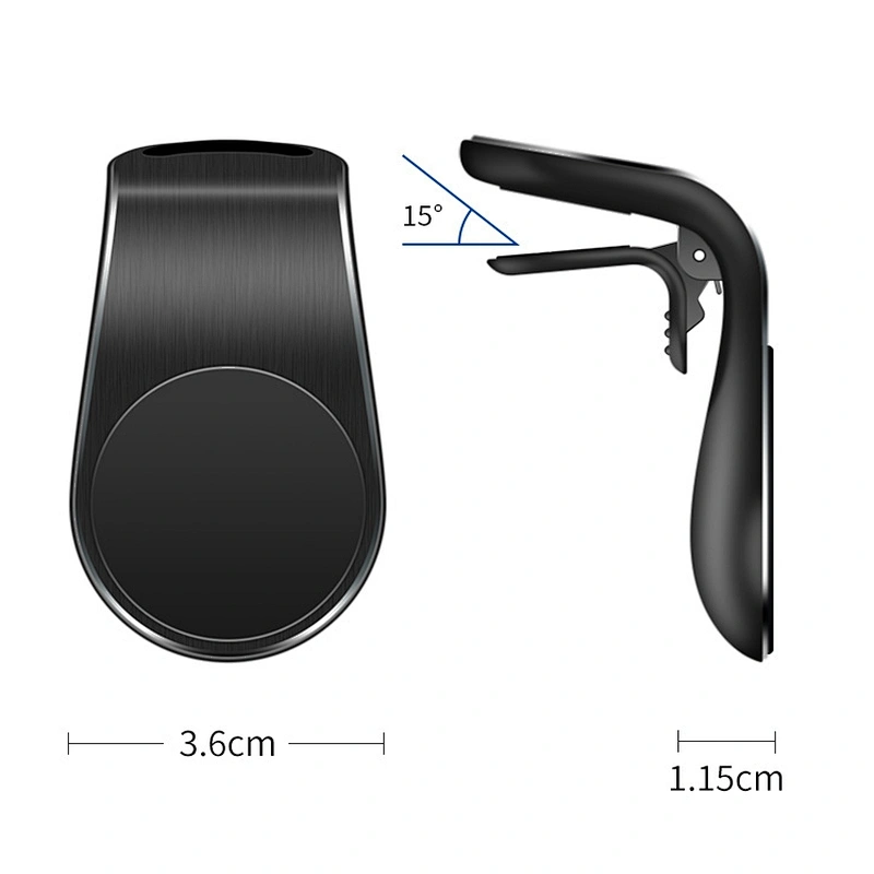 L Shape Car Air Vent Mount Holder Compatible With iPhone XS XS Max XR X 8 8+ 7 7+ SE 6s 6+ 6 5s 4 Samsung Galaxy S10 S9 S8 S7 S6