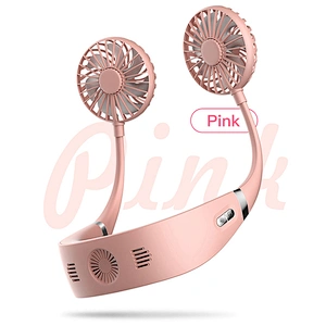 Portable USB Mini Neck Fan Rechargeable Small Portable Sports Outdoor Air Conditioner Cooler Fan