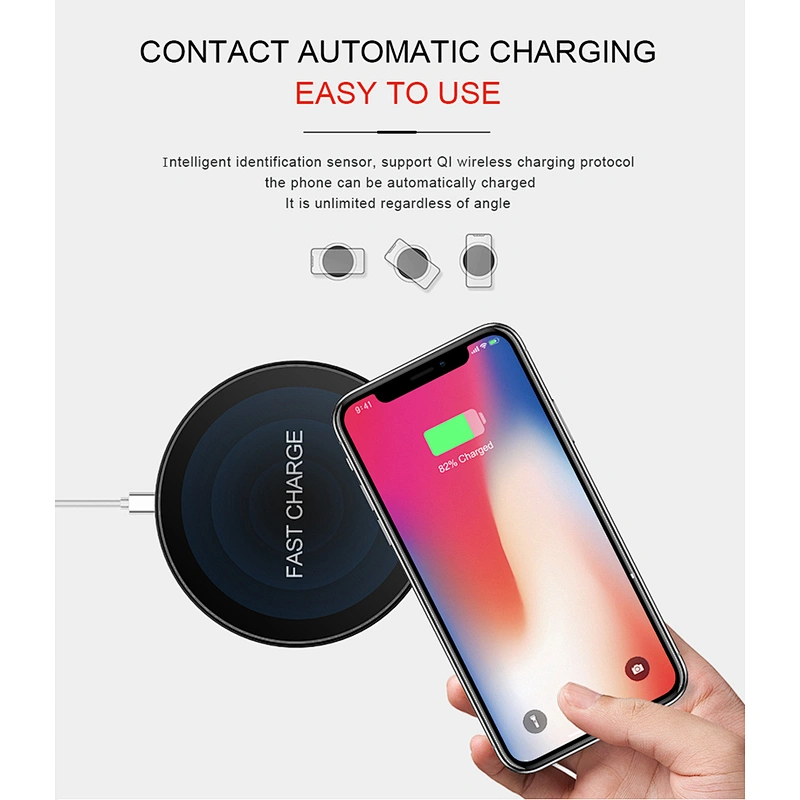 QI standard Ultra Thin wireless charger Pad fast charger 5W/10W