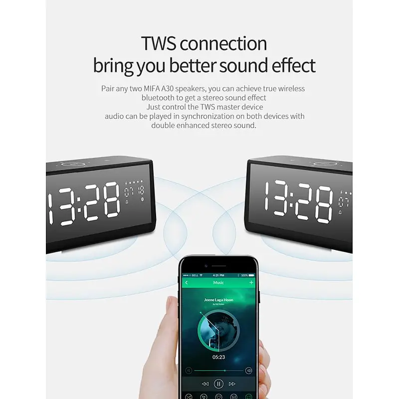Factory Direct Multi Function Bluetooth Speaker with Screen Clock Alarm and Calender