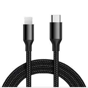 Data cable Type C to Lightning PD fast charge max 5A 480mbps Data exchange compliable with Iphone Ipad Macbook Nylon and copper