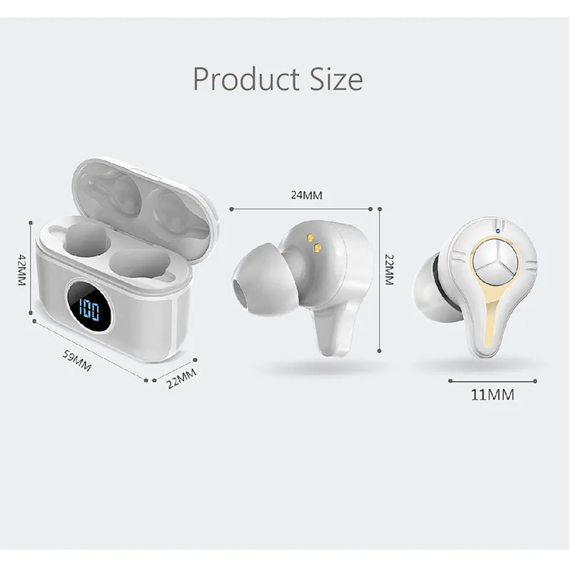 NEW LAUNCHED Smallest TWS in ear Earbuds Bluetooth 5.0 Chipset Bluetrum 8856 Digital battery displaying