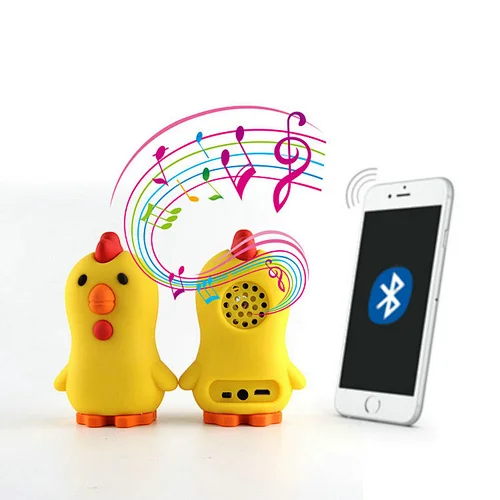 Mini bluetooth speaker custom Chicken Shape Design PVC Portable Speaker