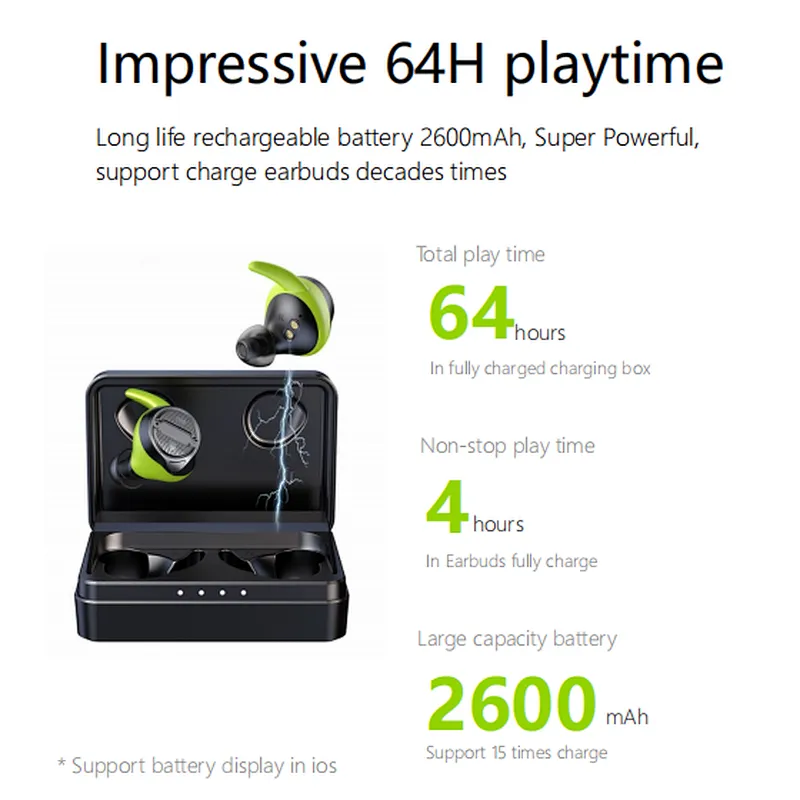 Waterproof Wireless Earbuds X11 Airoha Chipset Stereo Sounds Clear Voice