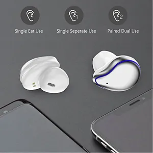 Aluminium TWS bluetooth 5.0 Earbuds AIROHA 1536 Chipset HIFI DSP voice cancelation Half in Ear