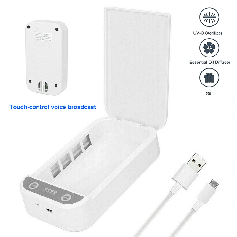 360 degree UV light disinfection  Phone UV Sanitizer, Portable Phone Sterilizer with aromatherapy