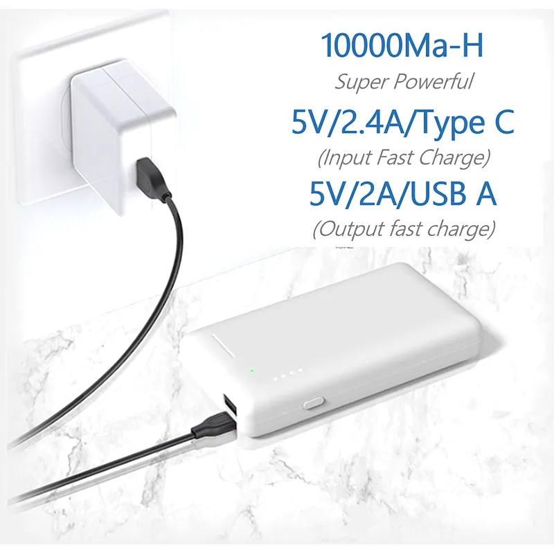 New Product 2 in 1 Power banks with AIRPODS charging case 10000MAH Fast Charge Type C input USB A output