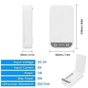 Bacteria & Viruses Killer Phone UV Sanitizer, Portable Phone Sterilizer with Aromatherapy function