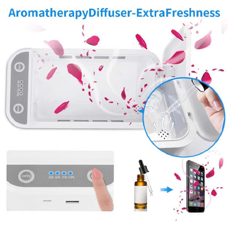 Bacteria & Viruses Killer Phone UV Sanitizer, Portable Phone Sterilizer with Aromatherapy function