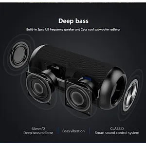Factory Direct IPX6 Waterproof Wireless Bluetooth Speaker 15W Output 8 Hours Playing Time Portable