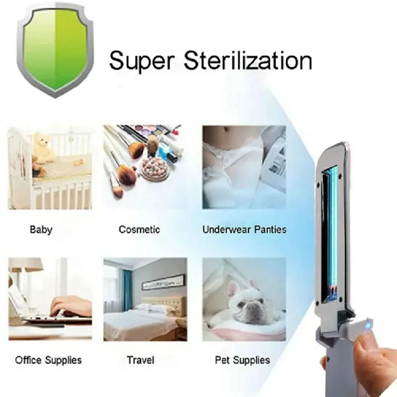 UV lamp cell phone sterilizer portable UV light smartphone sanitizer wand for home use