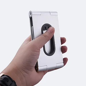 Desktop Stand for Smart Phone Tablet Holder Foldable and Portable Aluminium and Silicon 360 degree Adjustable angles