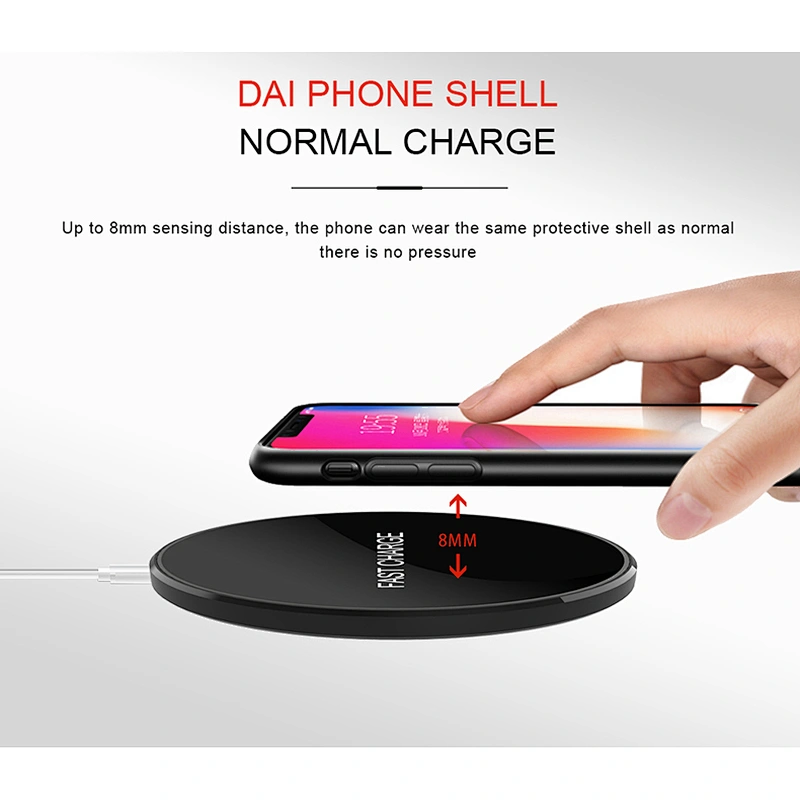 QI standard Ultra Thin wireless charger Pad fast charger 5W/10W