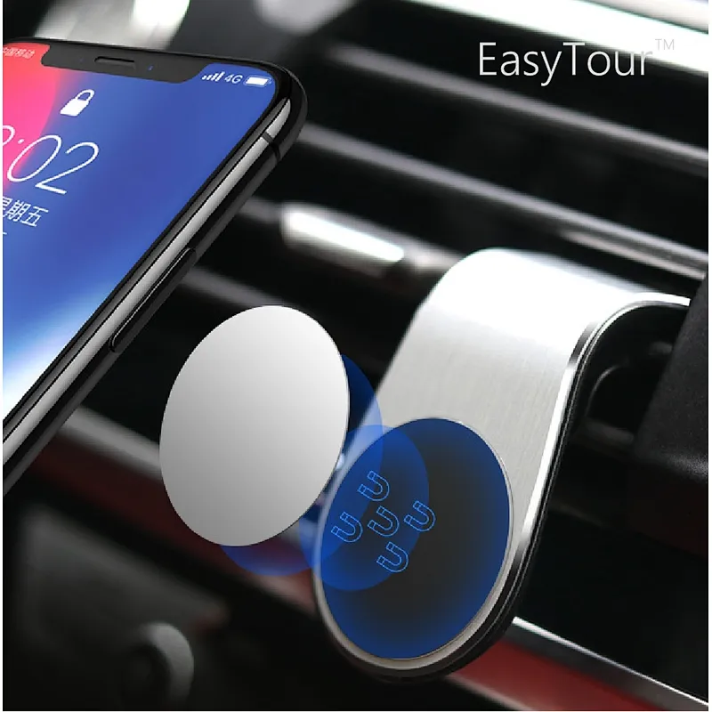 L Shape Car Air Vent Mount Holder Compatible With iPhone XS XS Max XR X 8 8+ 7 7+ SE 6s 6+ 6 5s 4 Samsung Galaxy S10 S9 S8 S7 S6