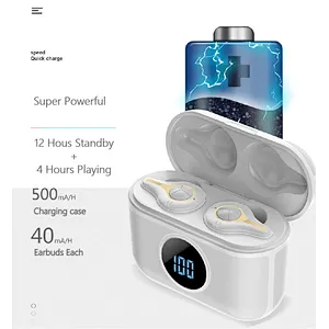 NIEUW GESTELDE Kleinste TWS in Bluetooth-oordopjes 5.0 AIROHA 1536 Batterijcapaciteit Digitaal weergeven