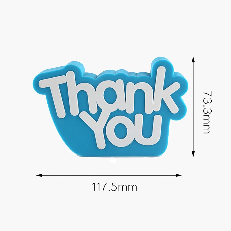 Custom PVC Thank You Shape Design PVC Portable bluetooth Speaker
