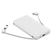 10000MAH Portable Power Banks on the go Dual USB ports output 5V2A quick charge fixed type c charging cable