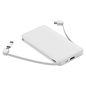 10000MAH Portable Power Banks on the go Dual USB ports output 5V2A quick charge fixed type c charging cable