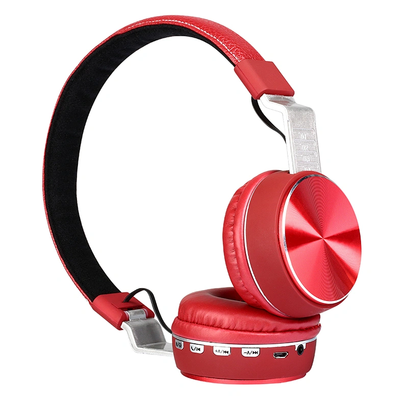 Wholesale Bluetooth 5.0 Foldable leather Xbass Stereo noise cancelling Wireless Bluetooth Headset with Micrcophone