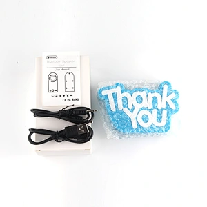 Custom PVC Thank You Shape Design PVC Portable bluetooth Speaker