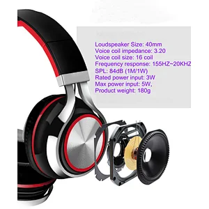 Wired Headphones Folding Stereo wired headset