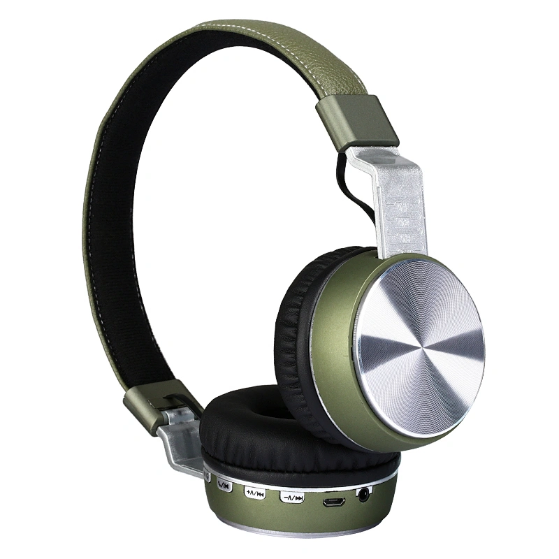 Wholesale Bluetooth 5.0 Foldable leather Xbass Stereo noise cancelling Wireless Bluetooth Headset with Micrcophone