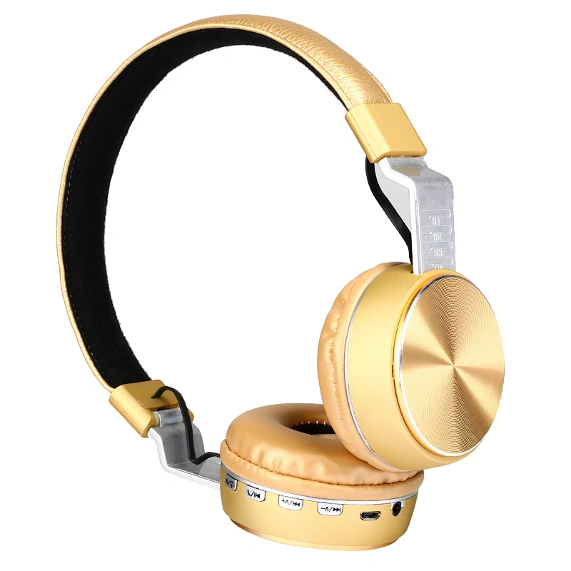 Wholesale Bluetooth 5.0 Foldable leather Xbass Stereo noise cancelling Wireless Bluetooth Headset with Micrcophone