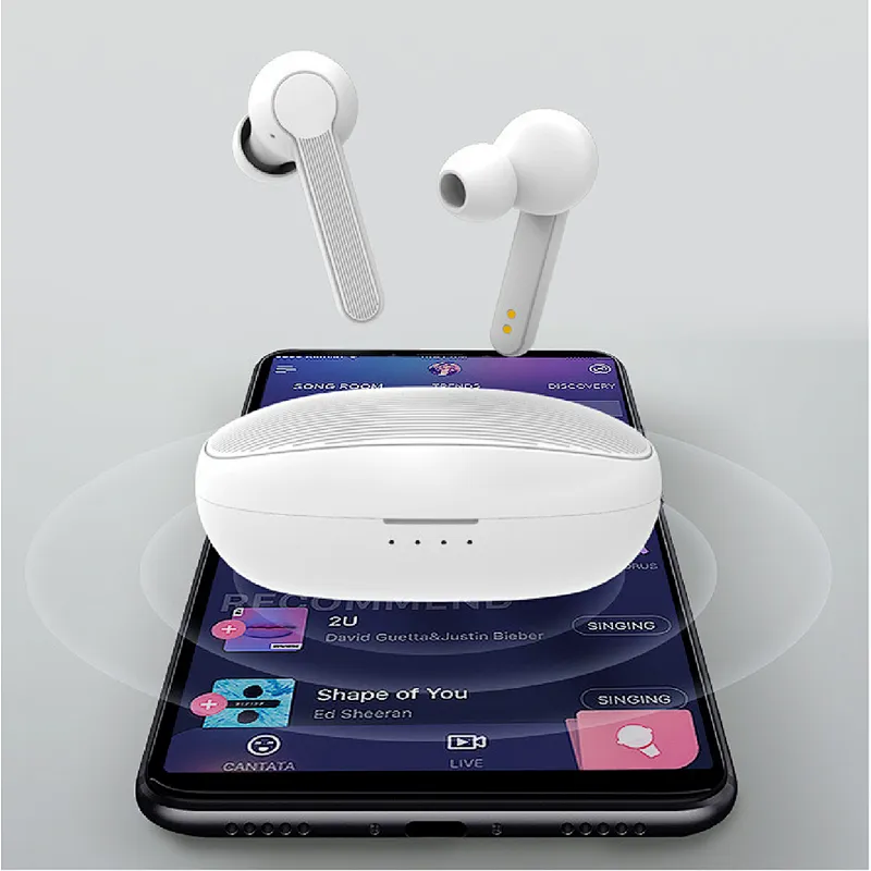 Private Mould Wireless Earbuds Bluetooth 5.0 in ear JL6936 Chipset Crystal Voice Siri wake up battery indication smart control