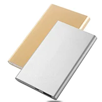 Card shape Large Capacity  Super Thin Aluminum Power Bank 4000mAh in Good Quality
