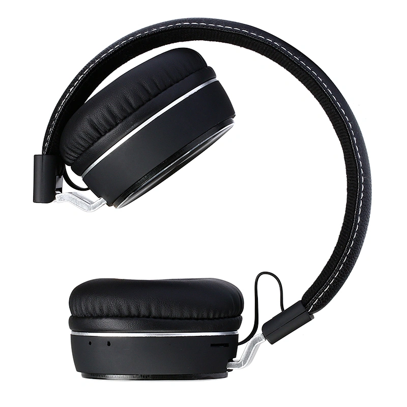Wholesale Bluetooth 5.0 Foldable leather Xbass Stereo noise cancelling Wireless Bluetooth Headset with Micrcophone