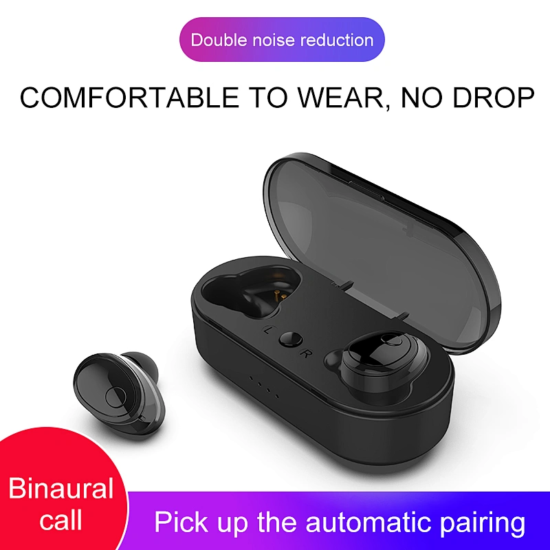 TWS  5.0 headset wireless earphones with long playing time and standby time