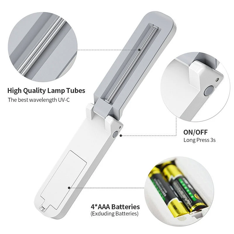 Battery/USB Power UV Germicidal Mini Portable UV Light lamp Sterilizer UV Lamp