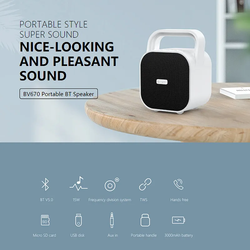 Factory Direct High Quality Outdoor Portable Boombox Bluetooth 5.0 Speaker for Outdoor