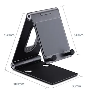 Desktop Stand for Smart Phone Tablet Holder Foldable and Portable Aluminium and Silicon 360 degree Adjustable angles