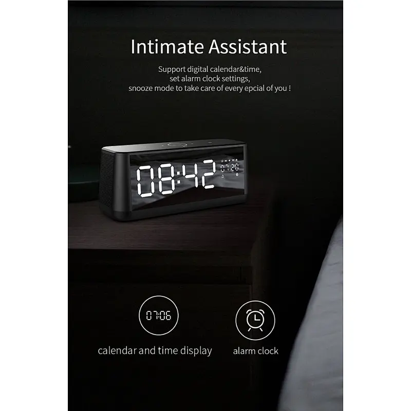 Factory Direct Multi Function Bluetooth Speaker with Screen Clock Alarm and Calender