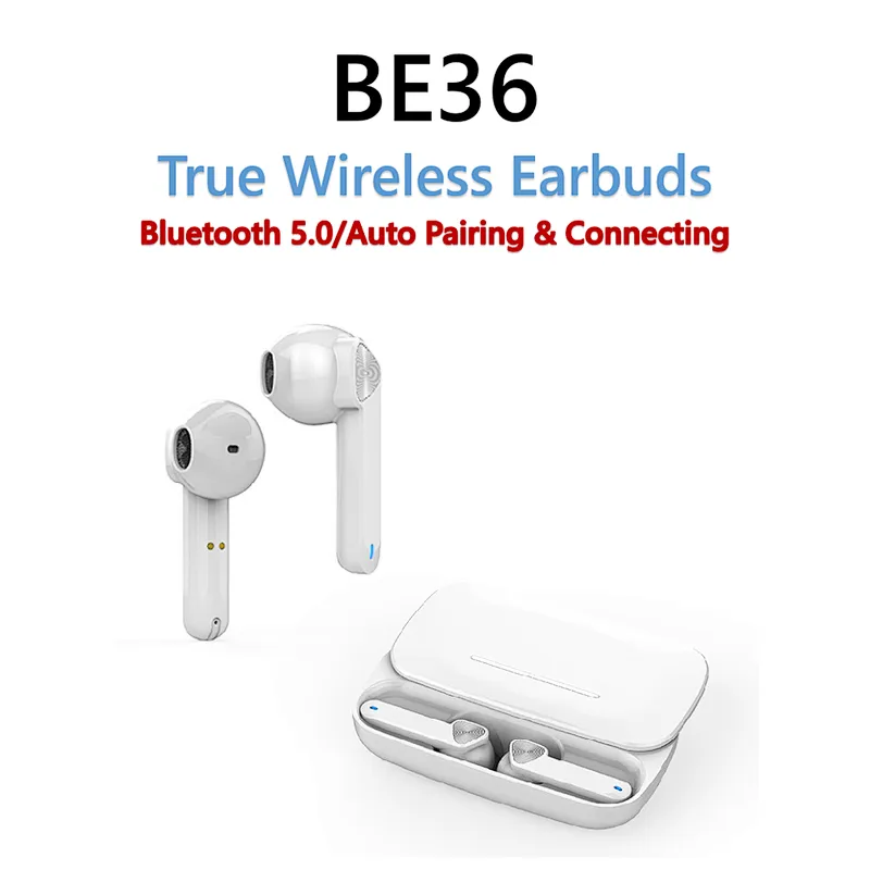 Factory Direct  True Wireless Earbuds Chipset JL6936 350Mah + 50Mah Crystal Sound Quality white and black