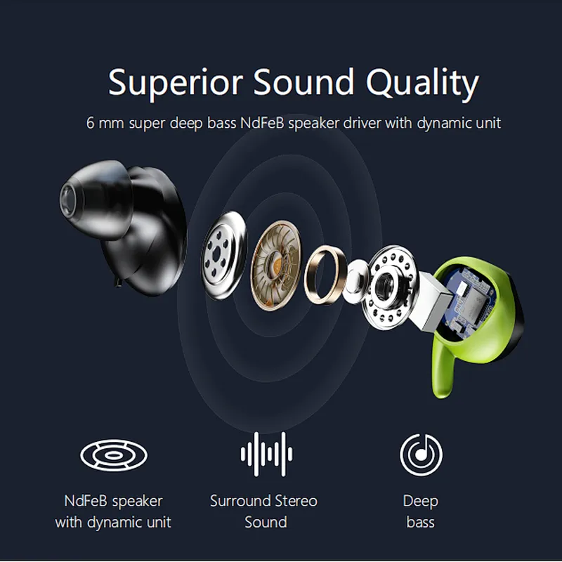 Waterproof Wireless Earbuds X11 Airoha Chipset Stereo Sounds Clear Voice