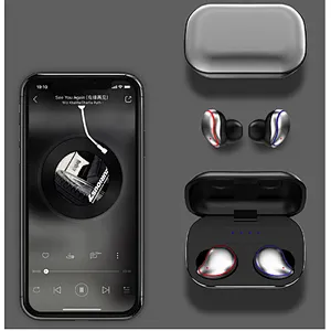 True Wireless Stereo bluetooth 5.0 Earbuds Aluminium HIFI DSP voice cancelation Dual or single USE Half in Ear Auto reconnecting