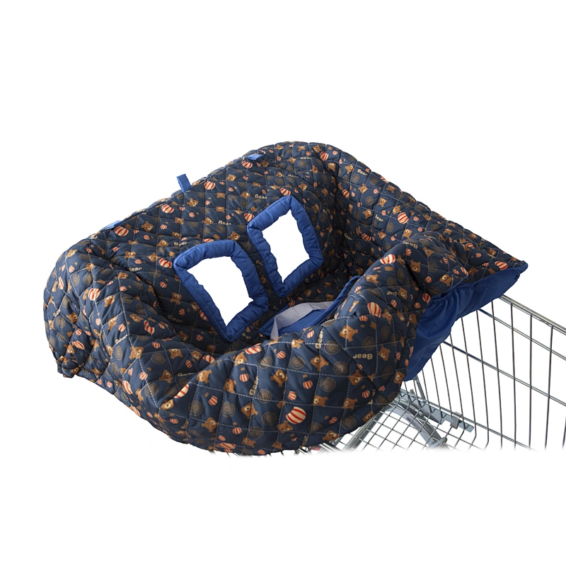 Foldable 100% cotton baby shopping cart cover high chair cover