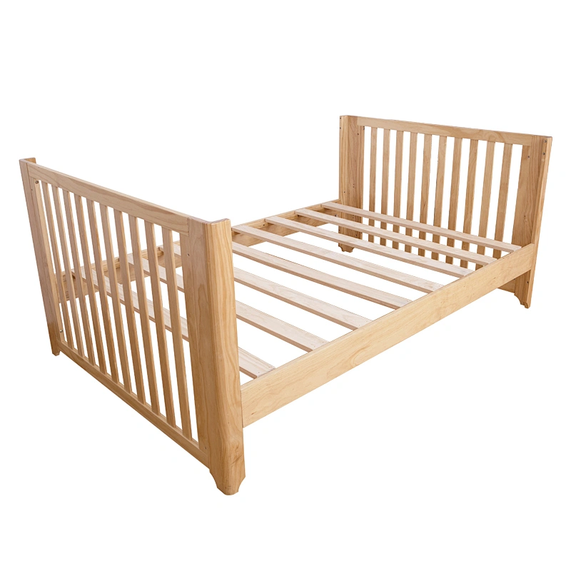 HOUSBAY 4 IN 1 GROW UP BABY BED Adjustable Wooden Single Bed Design Baby Furniture Bed Extender